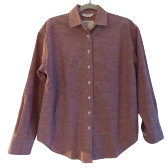 POWER OF MY PEOPLE The Wayward Fit Feeling 100% Cotton Shirt Dusky Red Pink XS - Picture 1 of 14